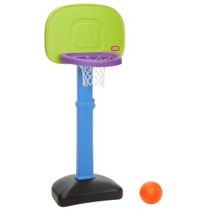 Everyday Essential AlpineSelect TotSports™ Easy Score Basketball Set – Purple/Green Shock Resistant Frame